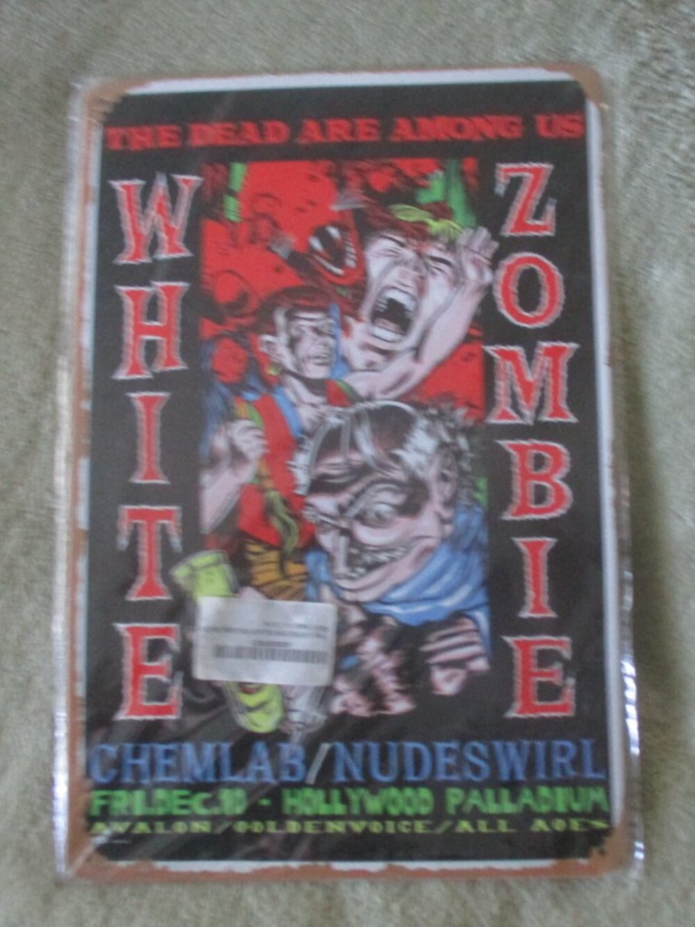 8"x12" Metal Sign New WHITE ZOMBIE The Dead Are Among Us Chemlab Nudeswirl